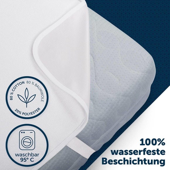 NEW From Germany Blumtal KING size Mattress Protector Cream Color 180x200cm - Picture 2 of 11